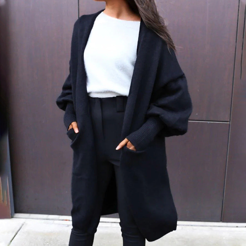 Damen Übergröße Cardigan mit lässigem Schnitt und tiefen Taschen R&B
