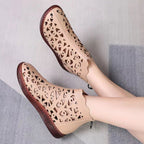 Damen elegante Clogs mit raffiniertem Lochmuster R&B