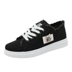 Damen lässige Sneaker mit modischem Used-Look und elastischem Schnürsystem R&B