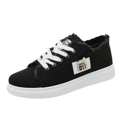 Damen lässige Sneaker mit modischem Used-Look und elastischem Schnürsystem R&B