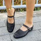 Damen Komfortable Slip-On Sandaletten mit perforierten Designs und verstellbarem Riemen R&B