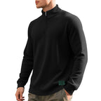 Herren Stepppullover mit modernem Reißverschluss und strukturiertem Design R&B
