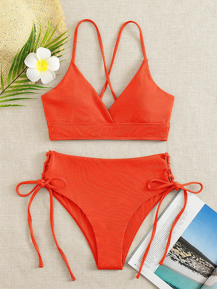 Damen Triangel-Bikini mit raffinierten Kordeldetails R&B