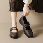 Damen elegante und stilvolle Schuhe mit doppeltem Riemen