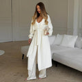 Damen eleganter Bouclé-Mantel R&B