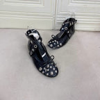 Damen Designer-Ballerinas mit innovativem Riemen- und Applikationsdesign R&B