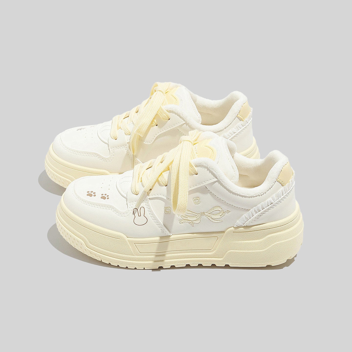 Damen Sneakers mit verspieltem Häschenmotiv und bequemer Dämpfung