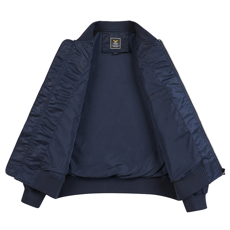 Herren sportliche Bomberjacke mit praktischen Taschen und elastischen Bündchen R&B
