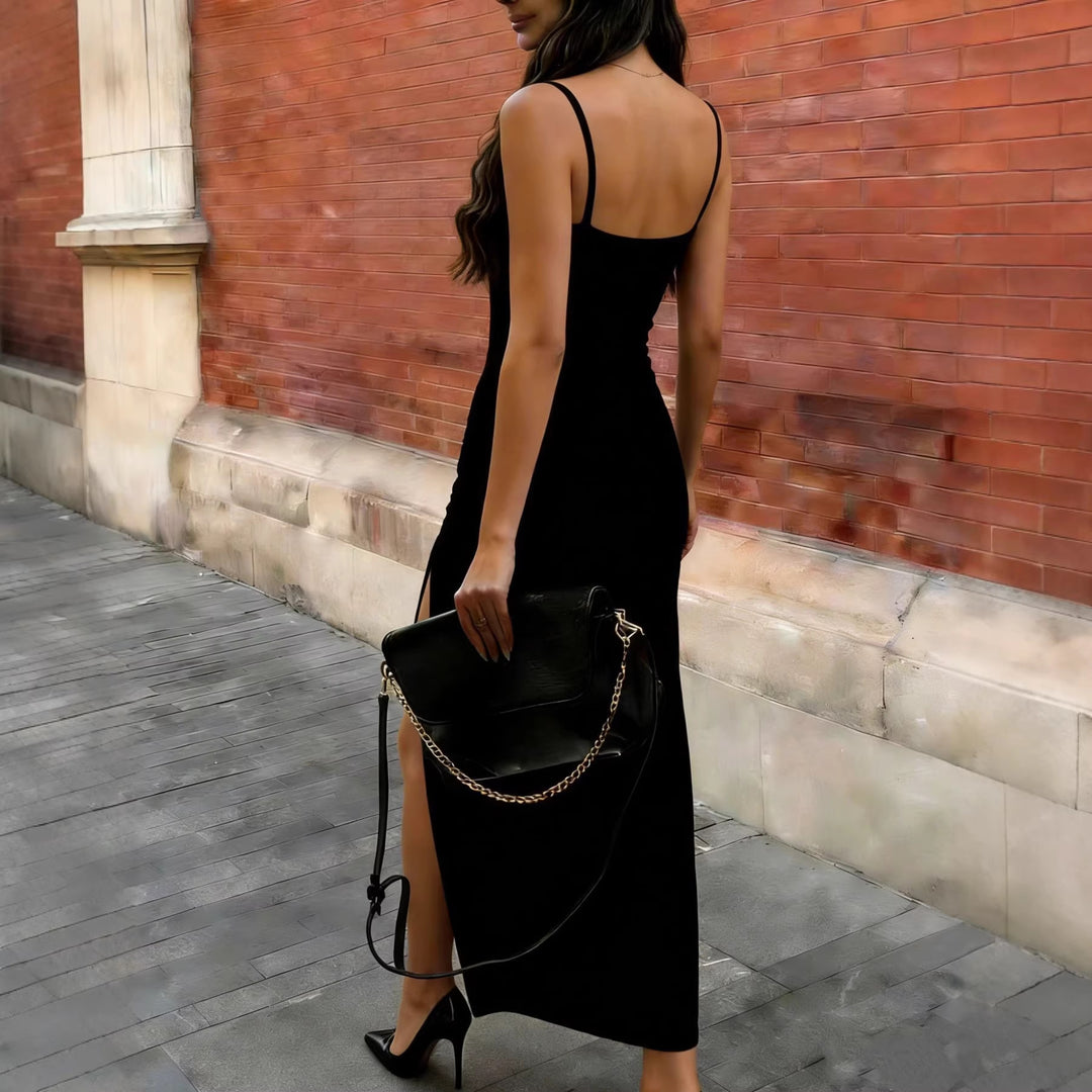 Damen Langarm Midi Kleid R&B