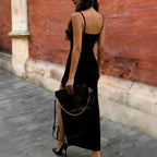 Damen Langarm Midi Kleid EB