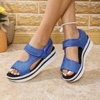 Damen Atmungsaktive Sandalen mit verstellbaren Klettverschlüssen und ergonomischem Fußbett R&B