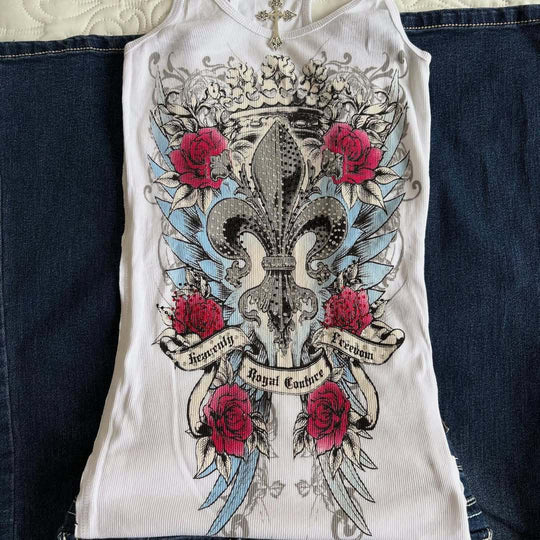 Damen Grafik-Top mit modischem Design R&B