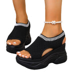 Damen Atmungsaktive Plateau-Sandalen mit offenem Schnitt R&B