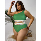 Damen Einseitiger Bikini mit hohem Beinausschnitt und modischem Wickeldetail R&B