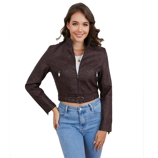 Damen moderne croppedjacke mit stylischem Detail R&B