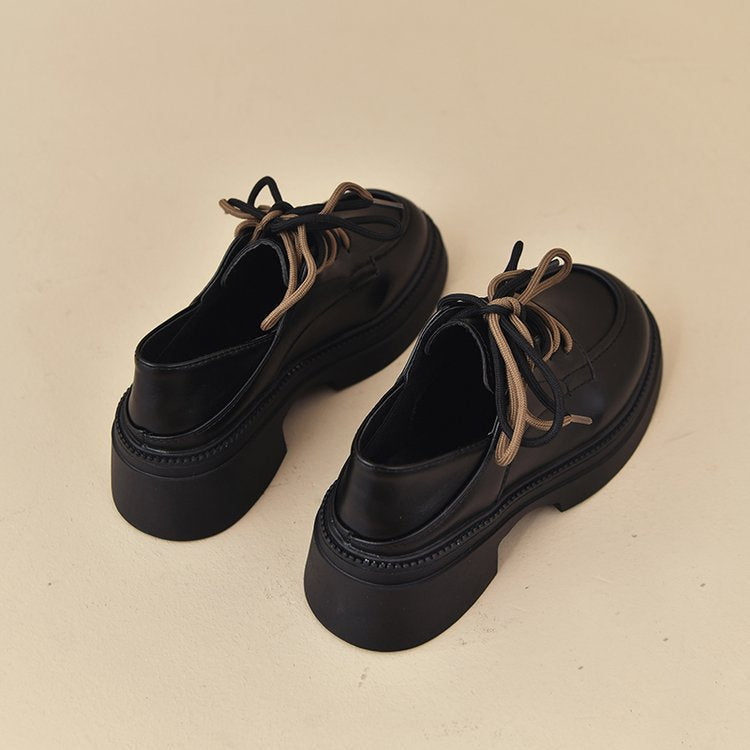 Damen modische Schnürschuhe mit robustem Sohlenprofil und hochwertiger Lederoberfläche R&B
