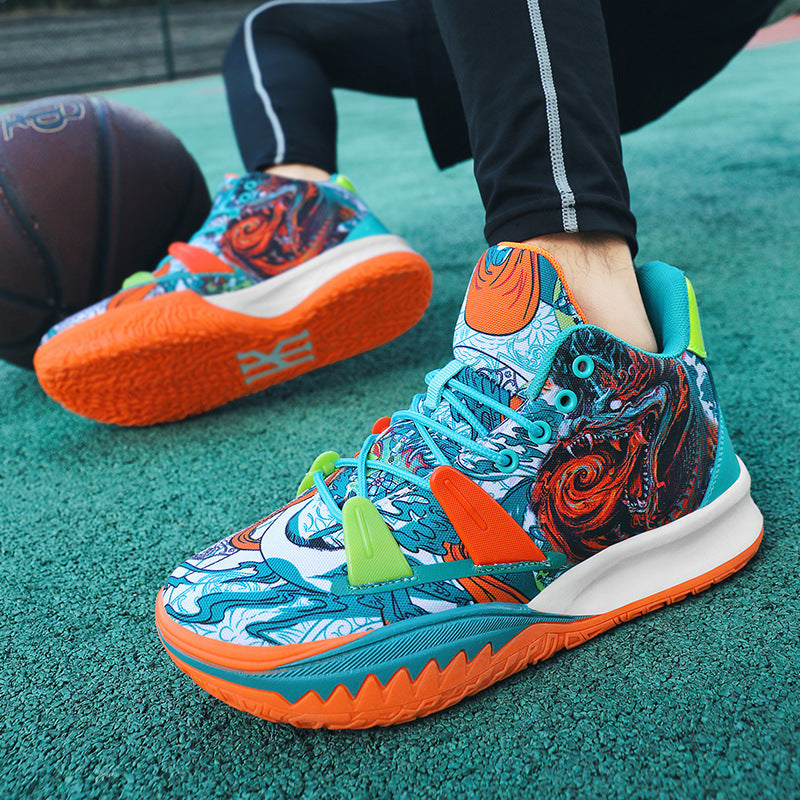 Damen Sportliche Basketball-Sneaker mit innovativem Print R&B