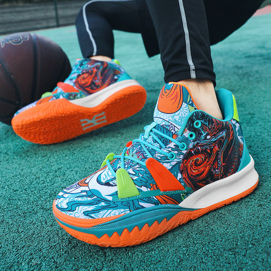Damen Sportliche Basketball-Sneaker mit innovativem Print R&B