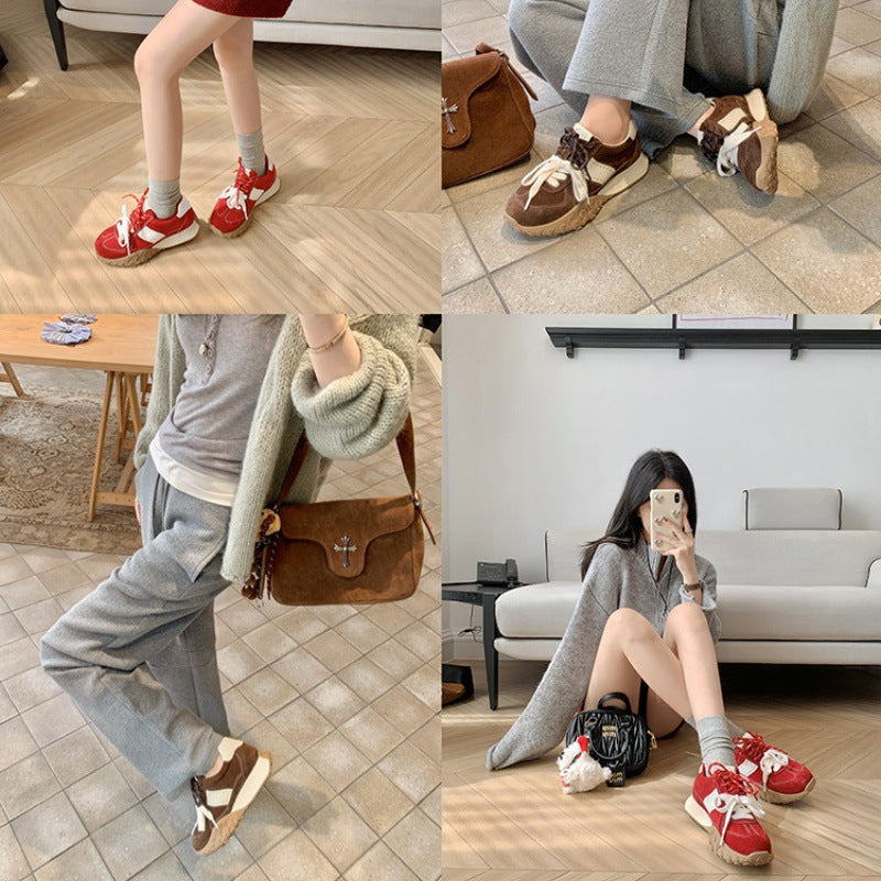 Damen Sportliche Sneakers mit hochwertigem Wildleder und dämpfender Sohle R&B