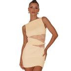 Damen Elegantes, figurbetontes Kleid mit transparenten Einsätzen R&B