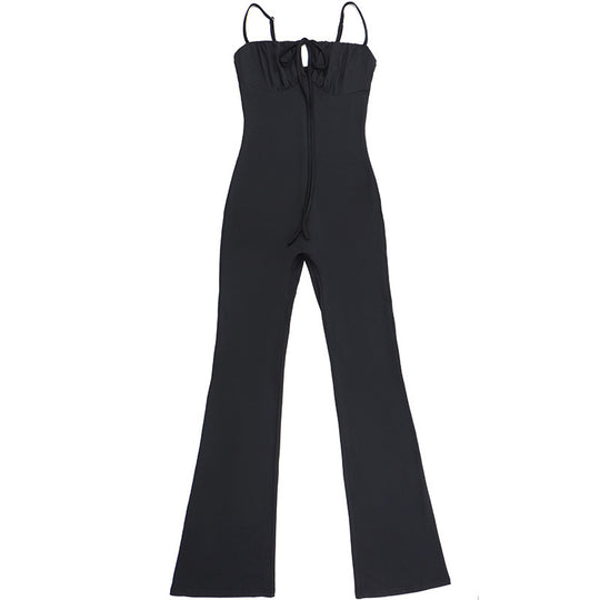 Damen Figurbetonter Jumpsuit mit raffinierter Schnürung R&B