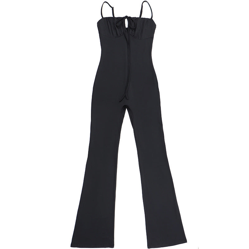 Damen Figurbetonter Jumpsuit mit raffinierter Schnürung R&B