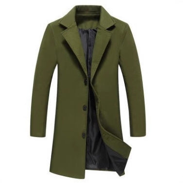Herren Eleganter Wollmantel mit modernem Schnitt und warmer Innenausstattung