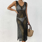 Damen eleganter Häkelsarong mit transparentem Design R&B