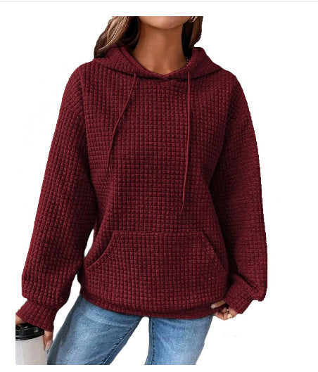 Damen Kapuzenpullover aus strukturiertem Material R&B