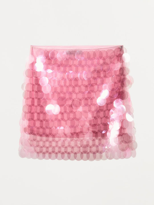 Damen Glitzernder Minirock mit schimmernden Pailletten und elastischem Bund R&B