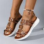 Damen Sportliche Sandalen mit modischem Riemendesign und komfortablem Fußbett R&B