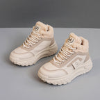 Damen hochgeschnittene Sneakers mit kuscheligem Innenfutter und rutschfester Sohle R&B