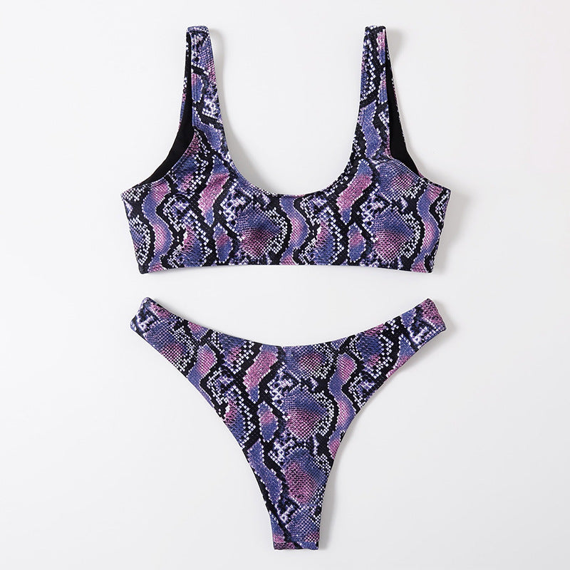 Damen Bunte Slips und Bandeau-Bikini-Set