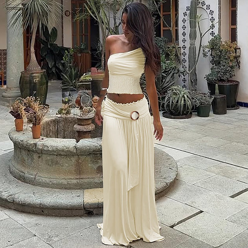 Damen Einseitiges Maxikleid mit raffinierter Drapierung R&B