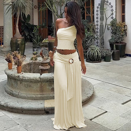 Damen Einseitiges Maxikleid mit raffinierter Drapierung R&B