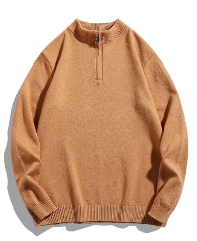 Herren gesunder und stilvoller Stehkragenpullover mit Reißverschluss R&B