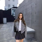 Damen Modische Jacke aus hochwertigem Material mit strukturiertem Schnitt R&B