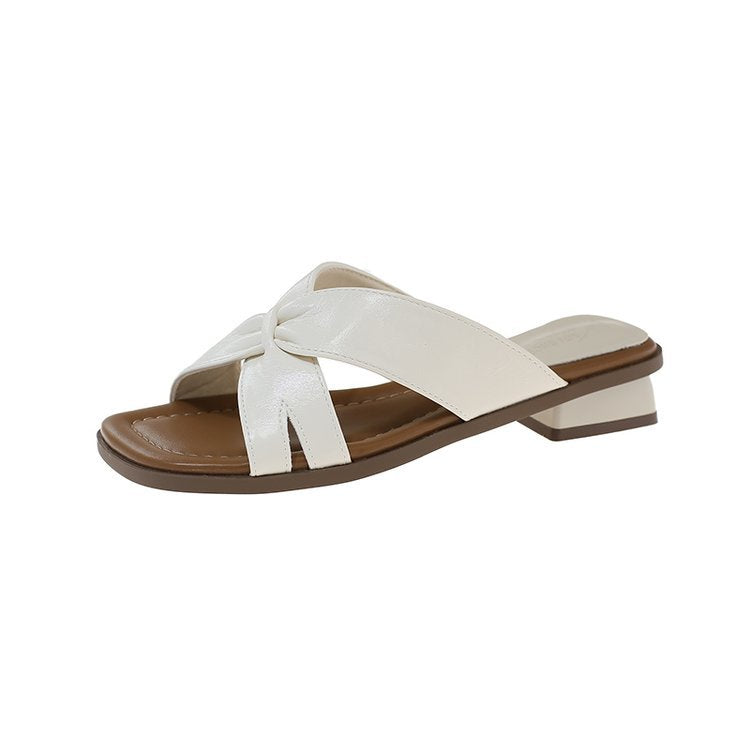 Damen elegante Mules mit modischem Knoten-Design R&B