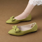 Damen Elegante Ballerinas mit modischem Schleifendetail