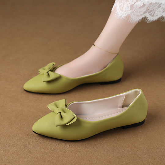 Damen Elegante Ballerinas mit modischem Schleifendetail R&B