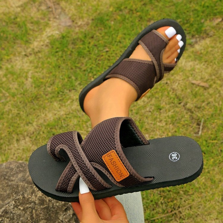 Damen Komfortable Freizeit-Sandalen mit elastischen Riemen R&B