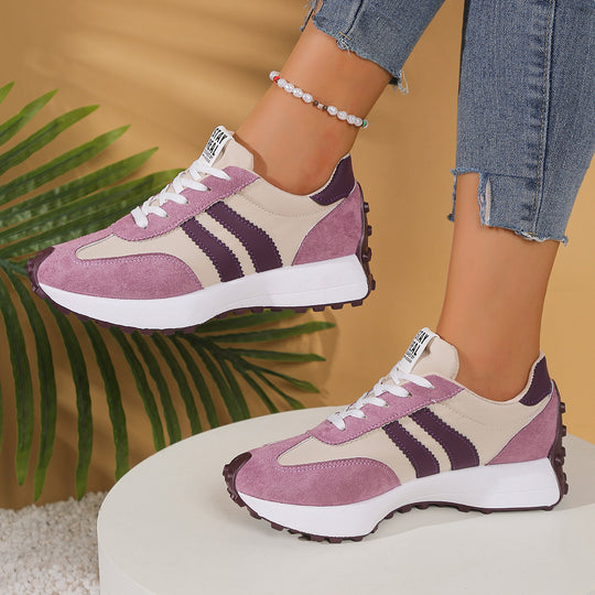 Damen sportliche Sneaker im Retro-Design mit atmungsaktiven Materialien R&B