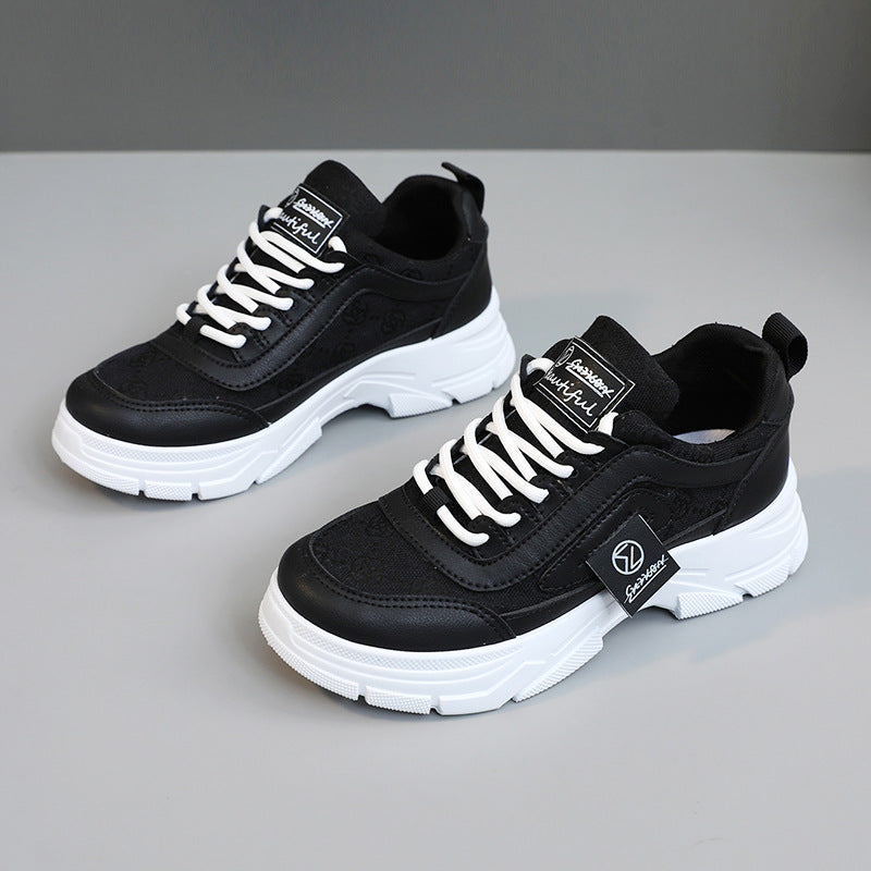 Damen modische Chunky Sneakers mit atmungsaktiver Oberflächenstruktur R&B