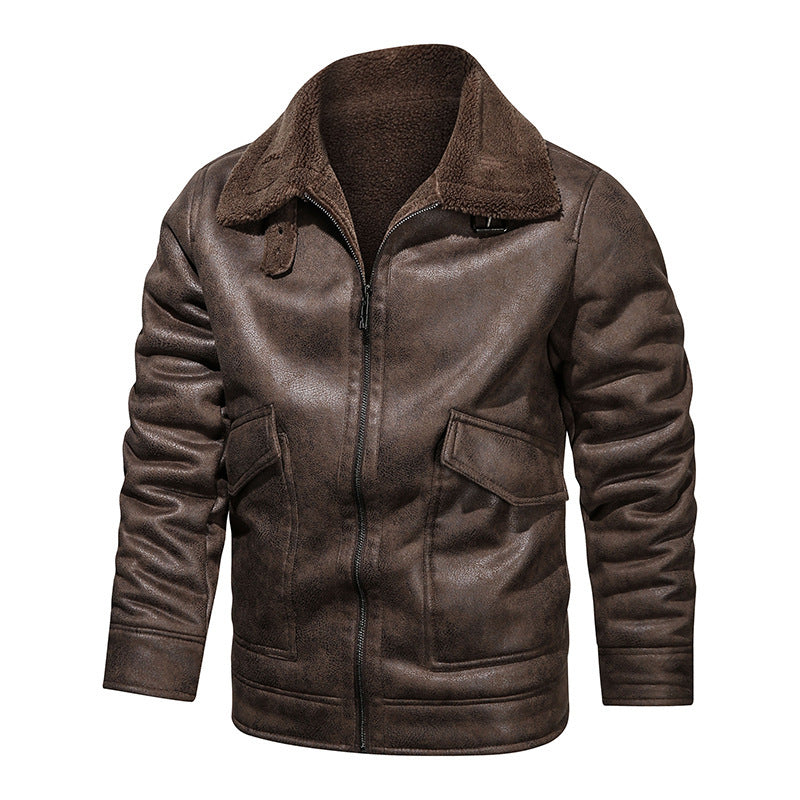 Herren jacke mit warmem Fleeceinnenfutter und praktischen Taschen R&B