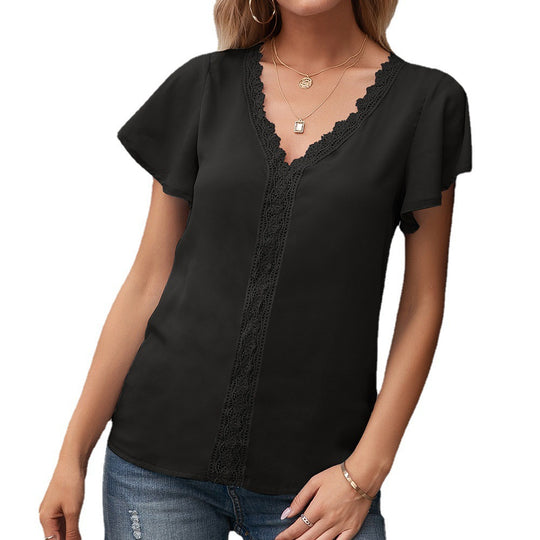 Damen Spitzenbluse R&B