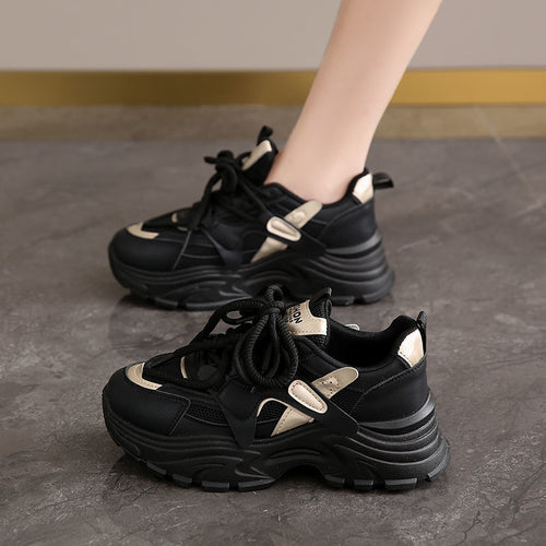 Damen Chunky Sneakers im sportlichen Design mit atmungsaktiven Mesh-Einsätzen R&B