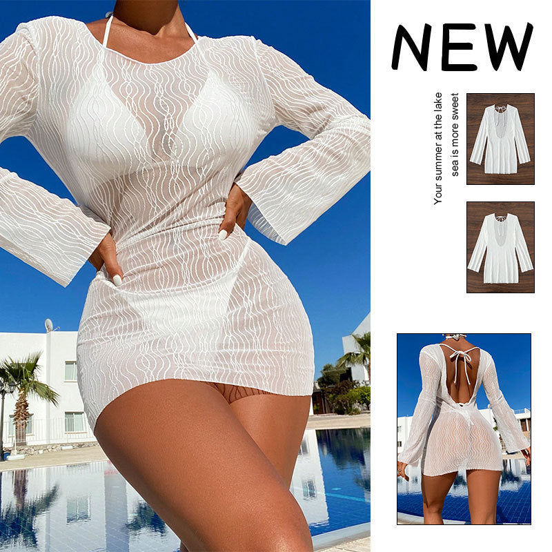 Damen Badekleid mit elegantem Wellendesign