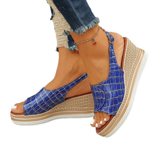 Damen Keil-Pantoletten mit trendigem Ketten-Detail R&B