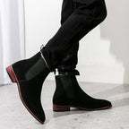 Damen elegante Chelsea-Stiefel aus weichem Wildleder mit elastischen Einsätzen R&B