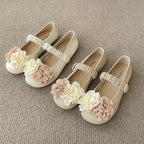 Damen Ballerinas mit floralem Dekor und elastischem Riemen R&B